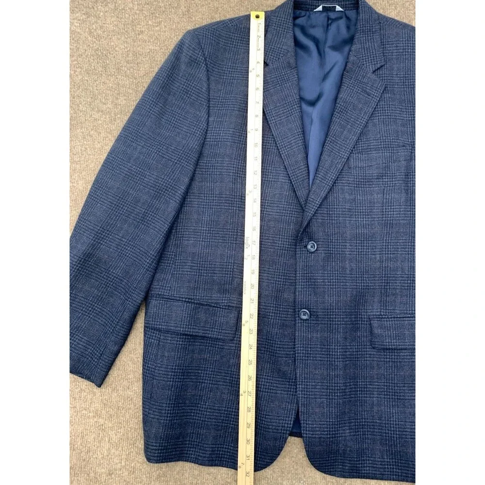 Joseph & Feiss Blazer Mens 43R Lambswool Tweed Glen Plaid Sportscoat Jacket